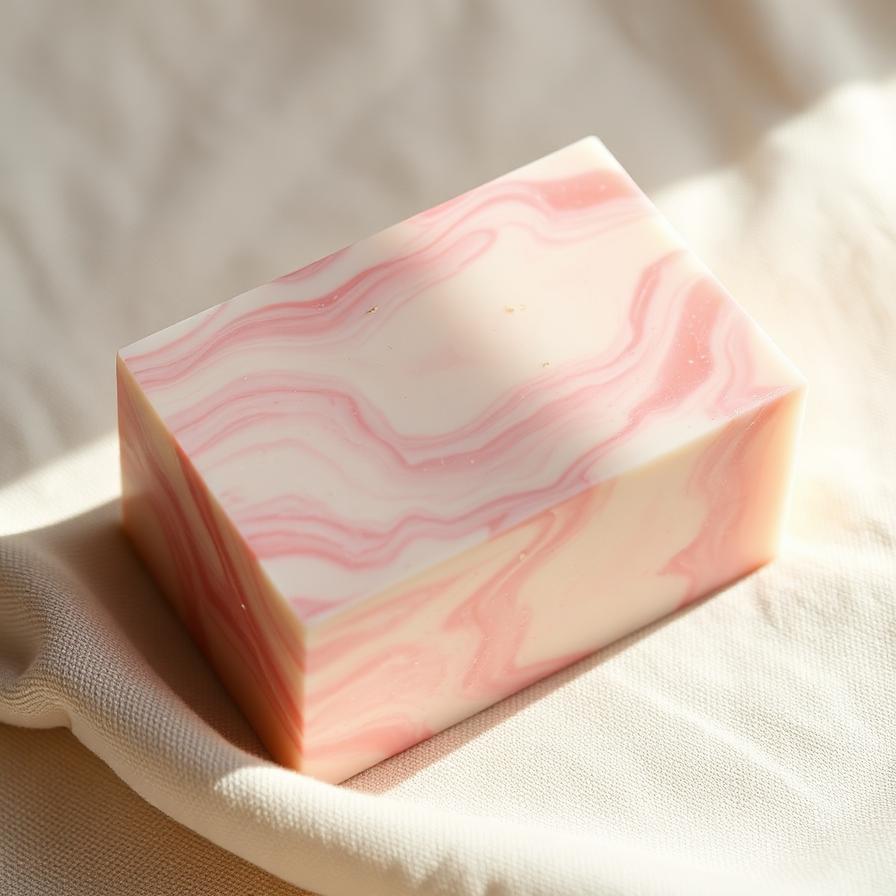 Sabão marmorizado rosa
